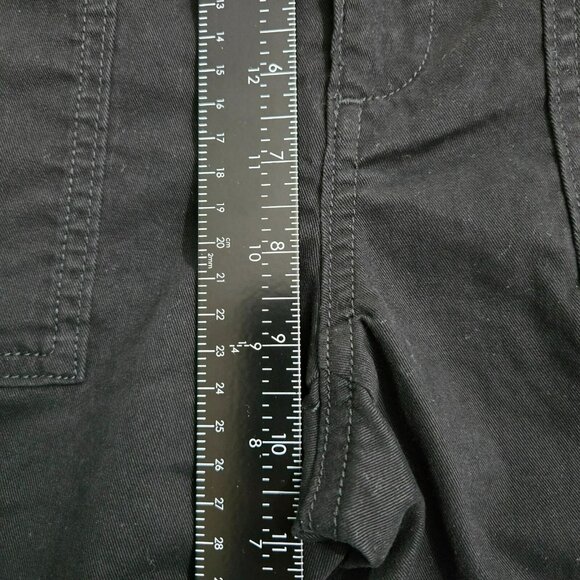 Banana Republic Pants Women 2 Black Authentic Girlfriend Mid Rise Raw Hem Chino - Picture 12 of 13